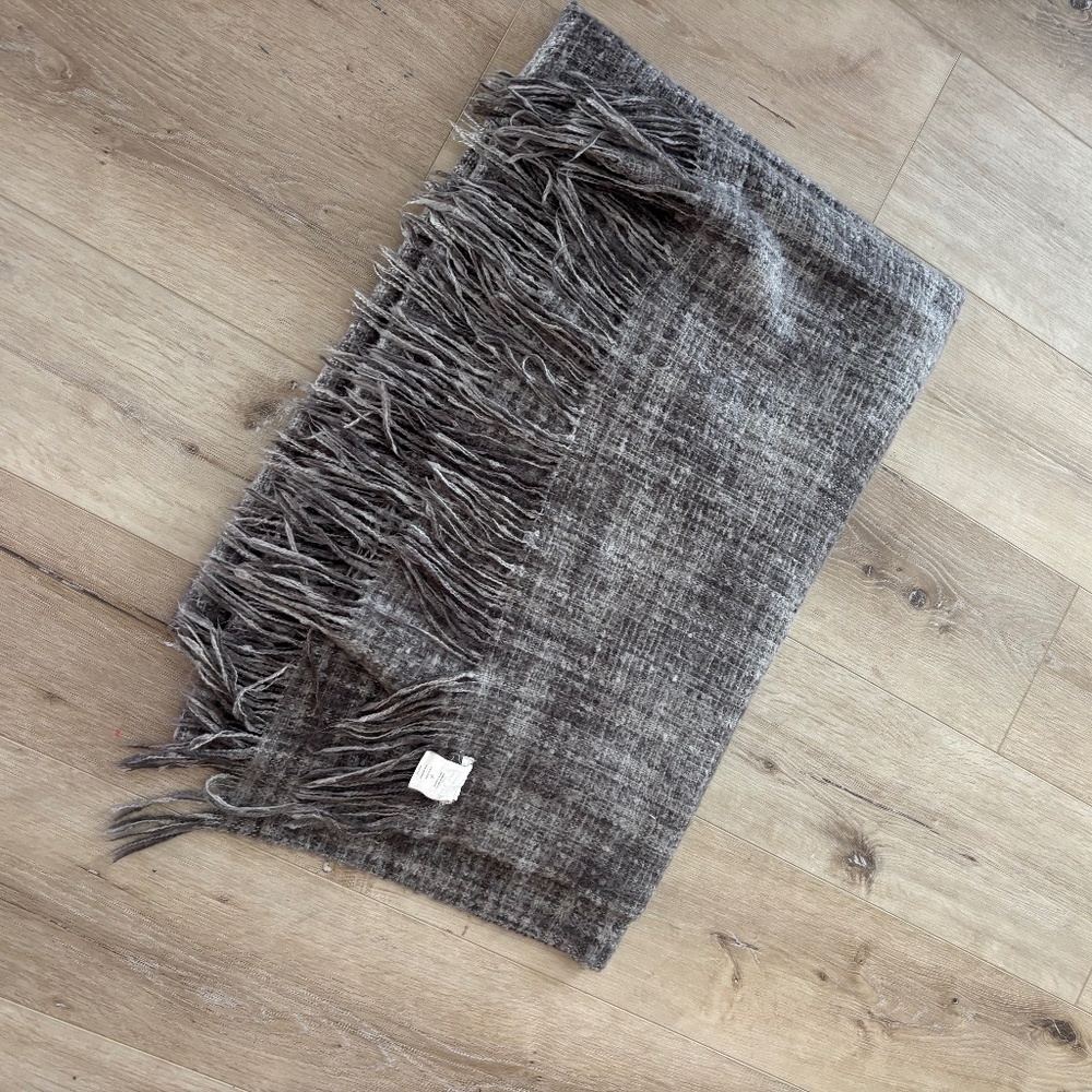 Pottery Barn throw gray